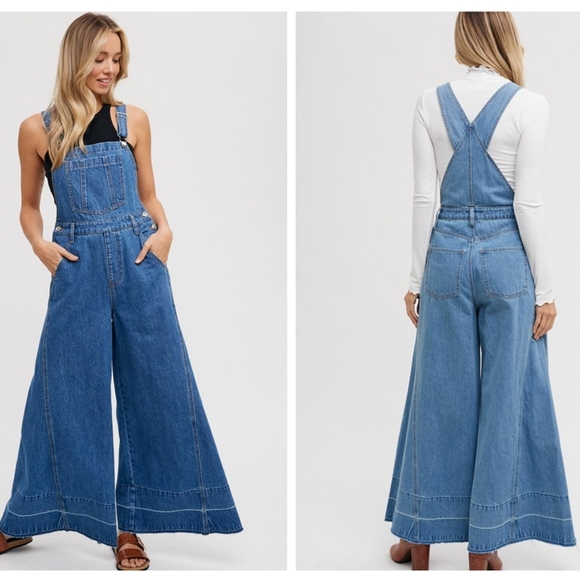 Sold out BluIvy Denim Wide Legs Overalls - Picture 3 of 5